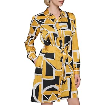 Karl Lagerfeld Paris Women's Button Front Silky Crepe